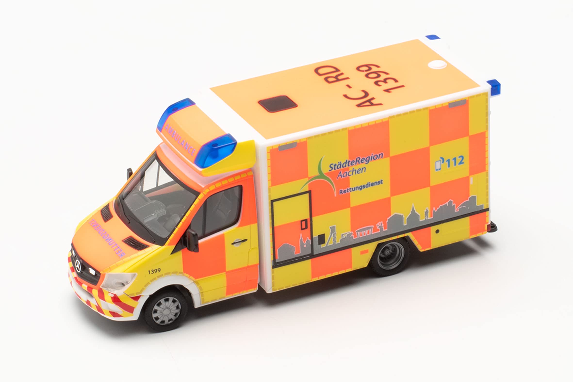 herpa-mercedes-sprinter-fahrtec-rtw-modellauto-1-87-aachen image 3