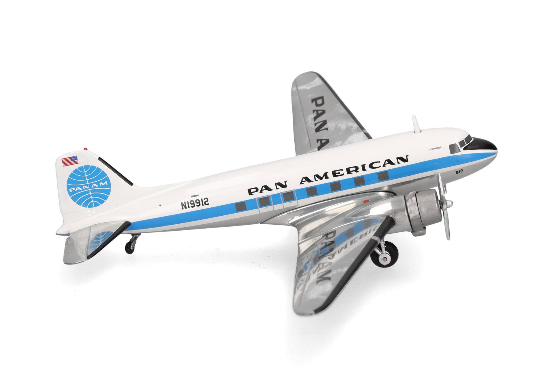 herpa-wings-pan-am-douglas-dc-3-flugzeug-1-200-mit-standfuss image 1
