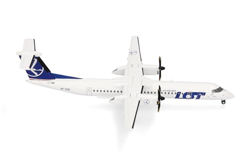 herpa-wings-lot-q400-flugzeugmodell-1-200-metall-mit-standfu image 7