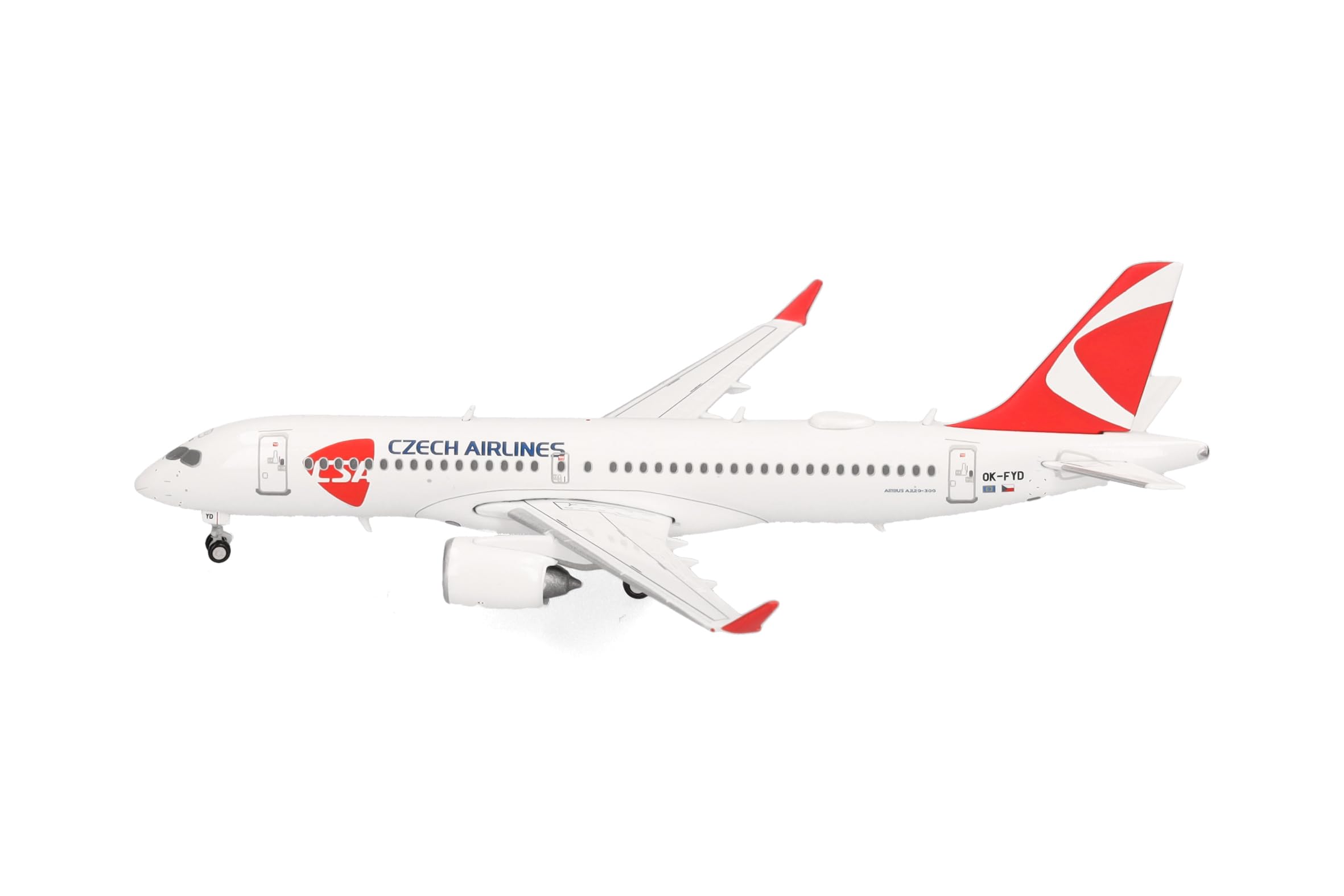 herpa-wings-csa-czech-airbus-a220-300-modellflugzeug-1-400-metall image 2