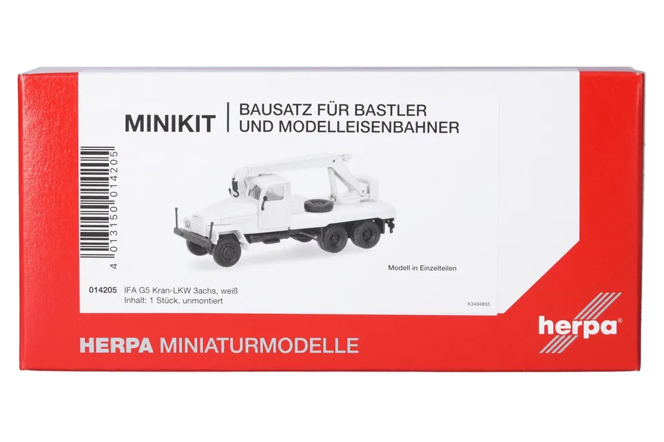 herpa-minikit-ifa-g5-kran-lkw-3-achs-wei-bausatz-1-87 image 1