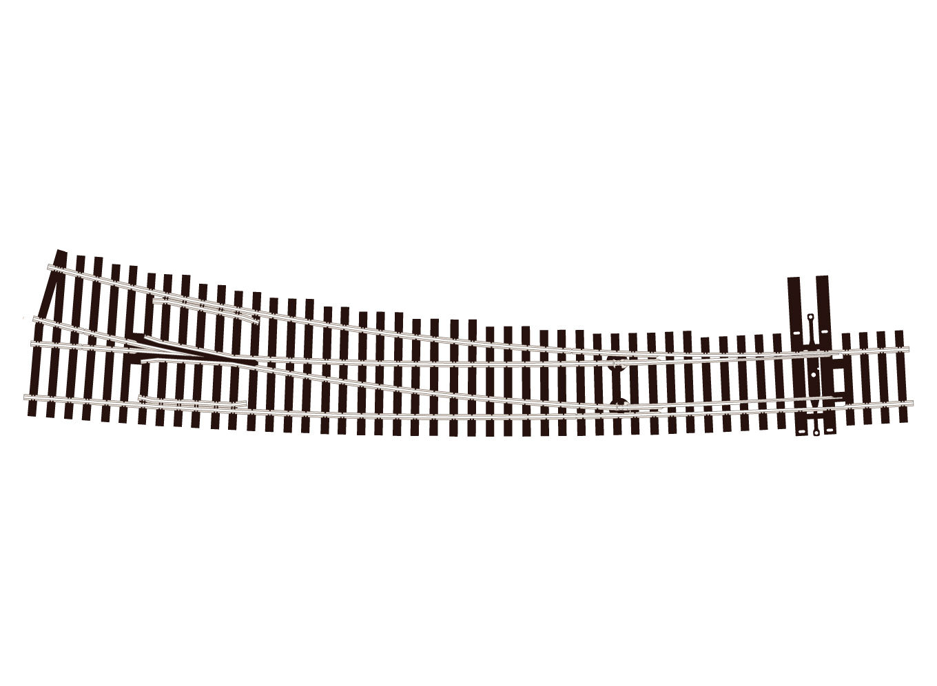peco-sl8376-streamline-bogenweiche-code-83-ho-rechts image 1