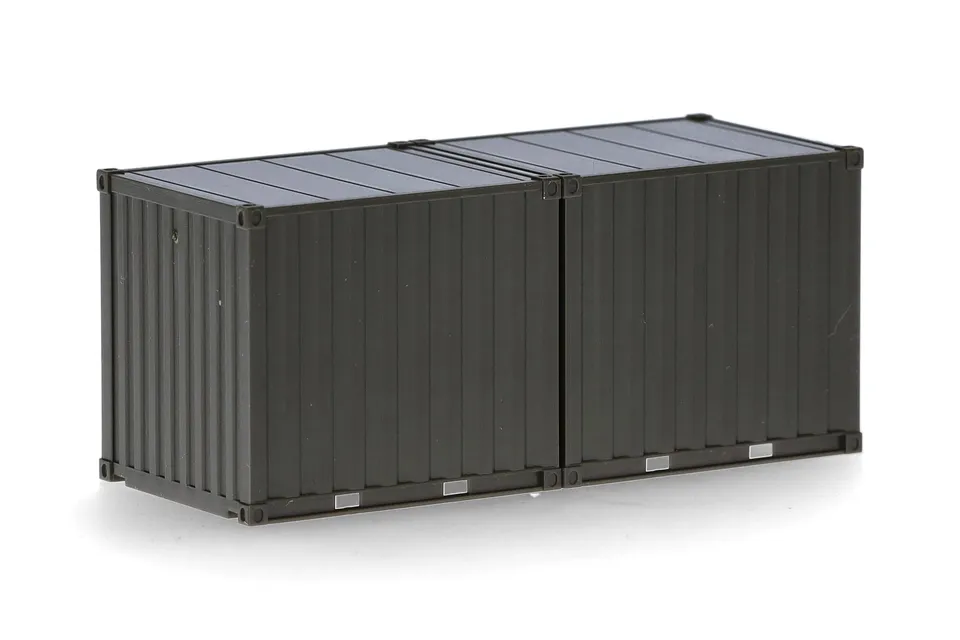 herpa-minitanks-2x-10ft-container-bundeswehr-modell-1-87-bronzegruen image 1