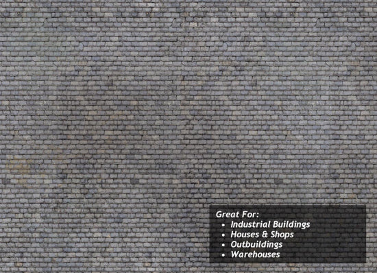 peco-scale-model-scenery-tx014-strukturpapier-schieferdach-5er-pack image 1