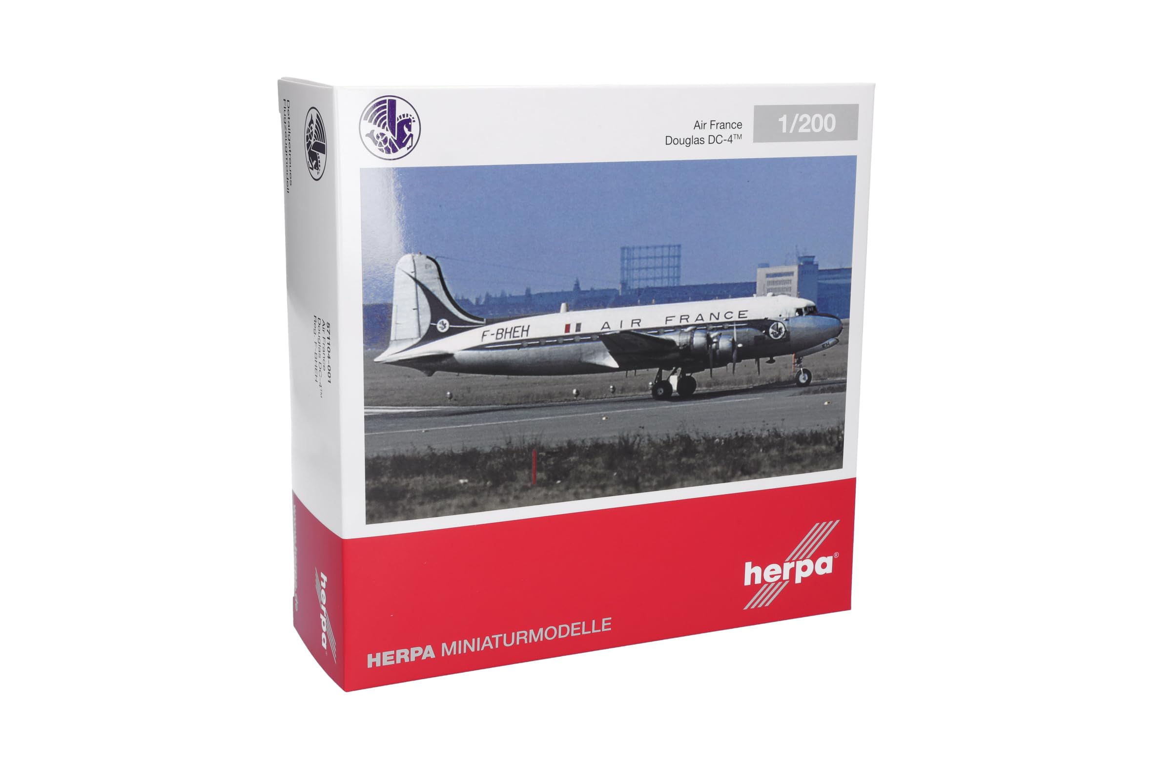 herpa-wings-air-france-douglas-dc-4-flugzeugmodell-1-200-metall image 5