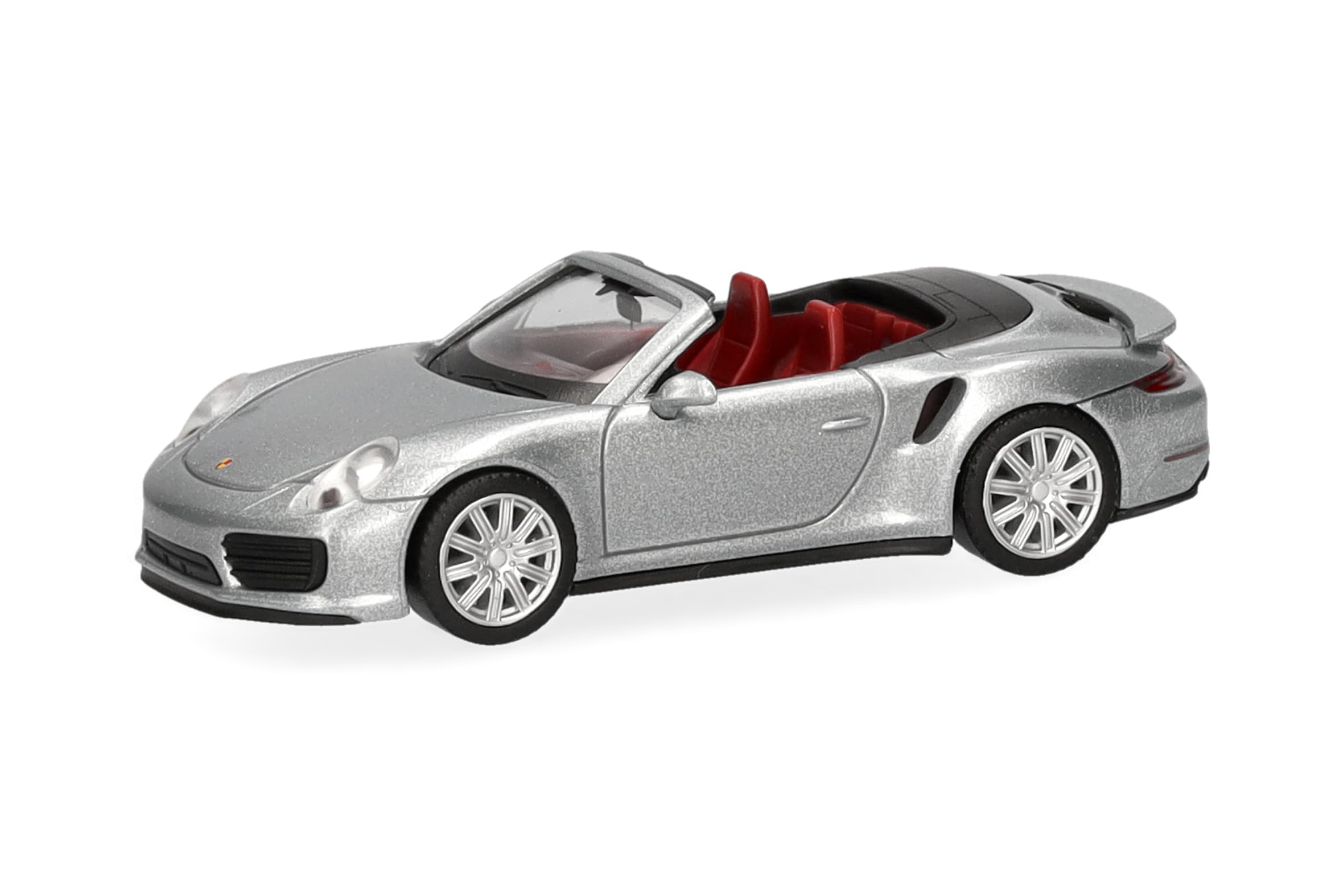herpa-porsche-911-991-turbo-cabrio-modellauto-1-87-silber image 1