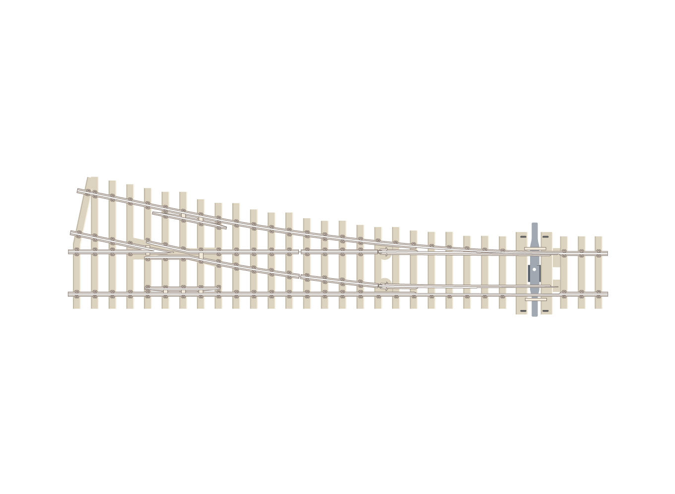peco-streamline-sle1095-weiche-h0-rechts-code-75-beton image 1