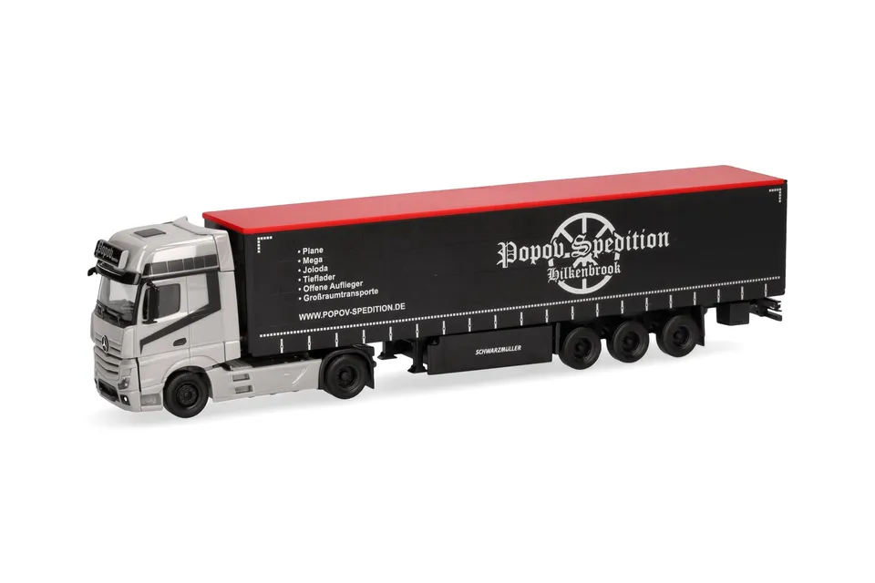 herpa-mercedes-actros-l-gardinenplanen-sattelzug-lkw-modell-1-87-popov image 1