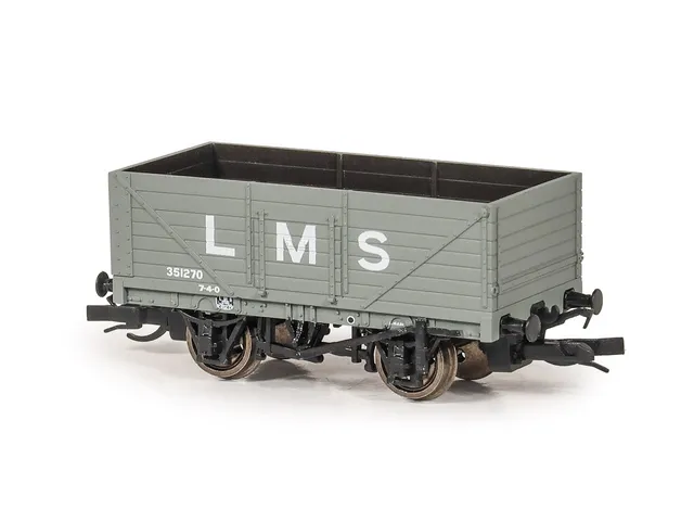 peco-ttr7003m-lms-7-plank-offener-wagen-tt-120-grau image 1
