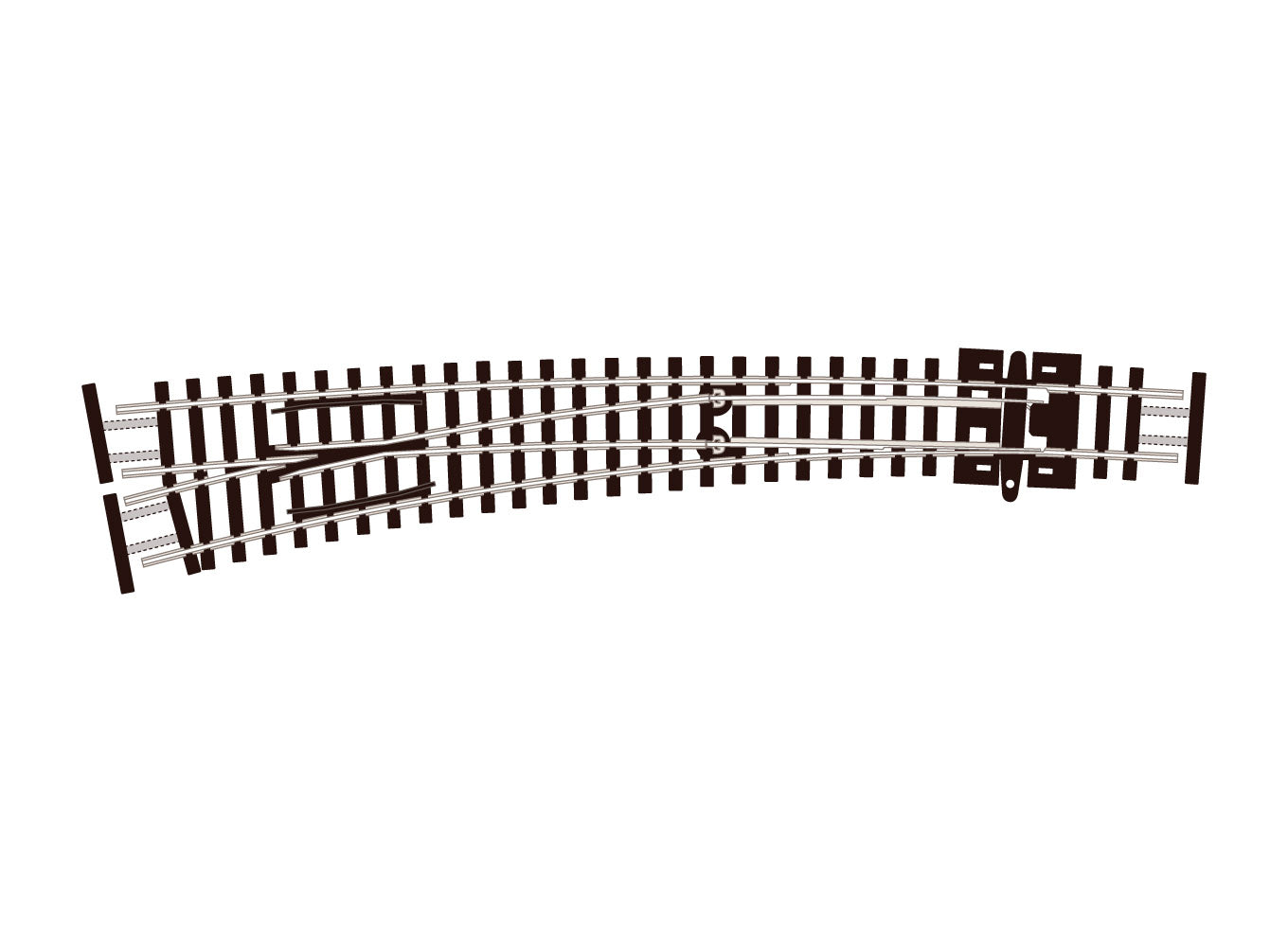 peco-streamline-sle387f-spur-n-bogenweiche-c55-links-elektro image 1