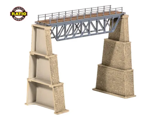 ratio-240-steel-truss-bridge-bausatz-steinpfeiler image 1