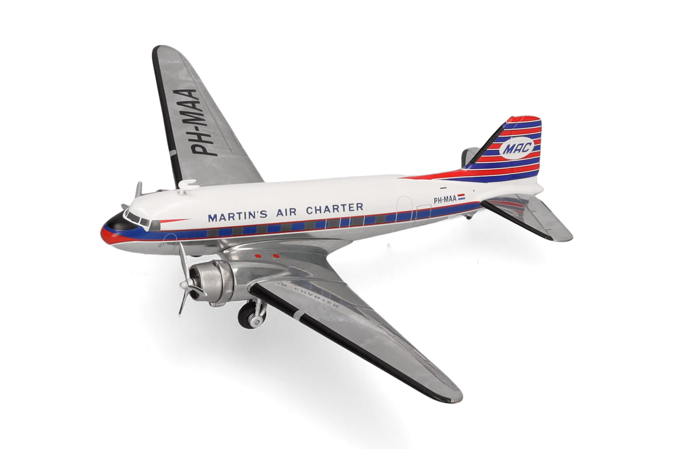 herpa-wings-douglas-dc-3-martin-s-air-modellflugzeug-1-200-metall image 4