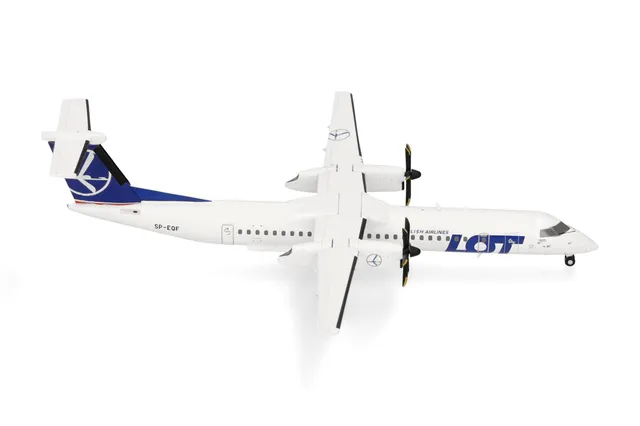 herpa-wings-lot-q400-flugzeugmodell-1-200-metall-mit-standfu image 1