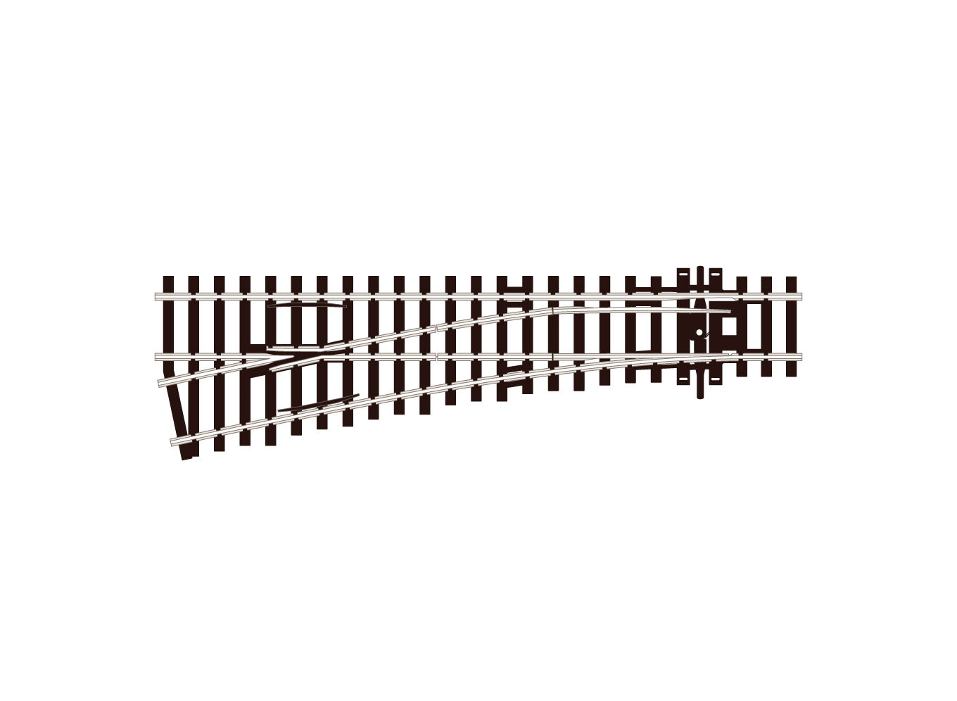 peco-sl-92-weiche-rechts-h0-oo-code-100-kurz-insulfrog image 1