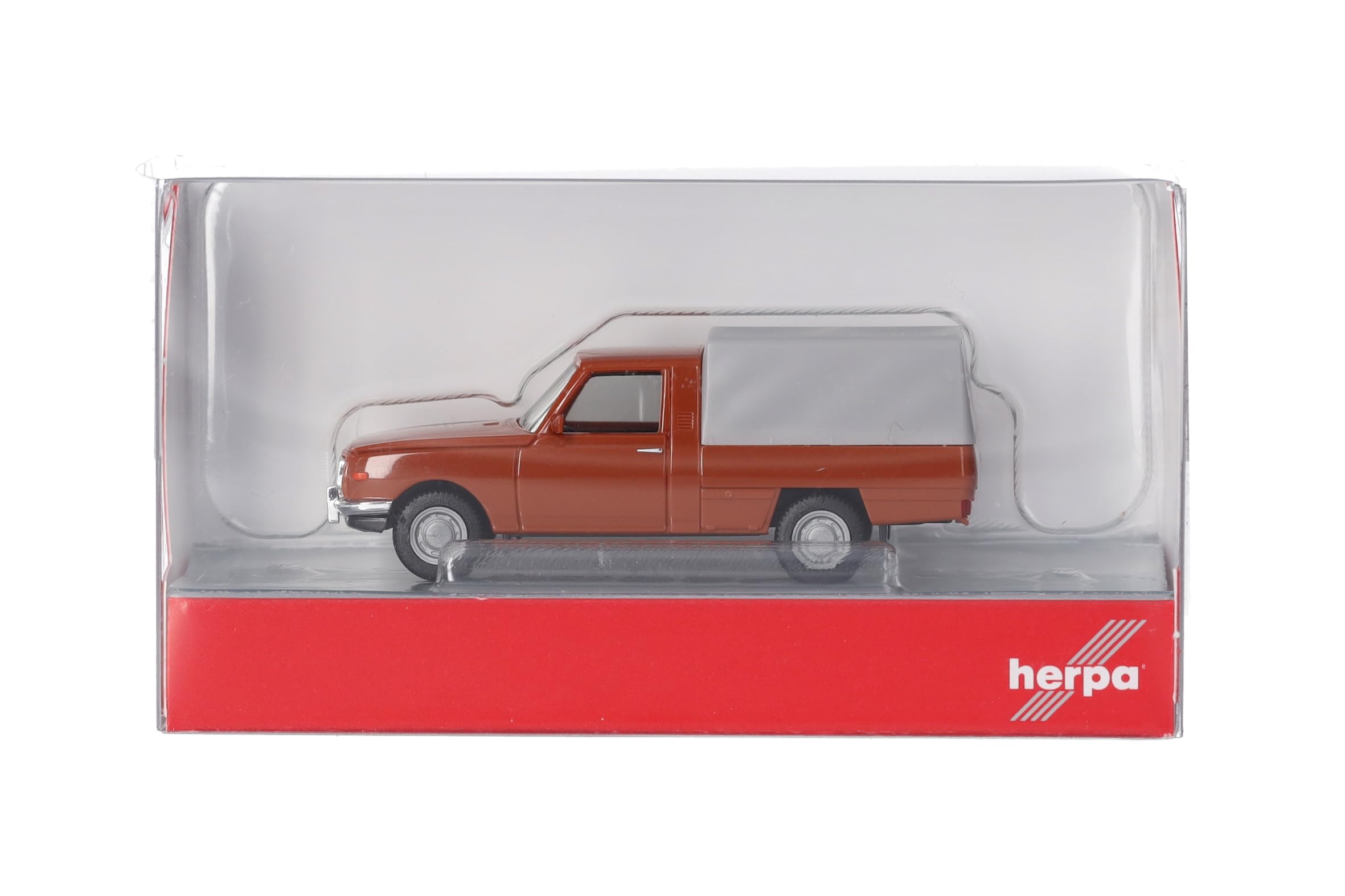 herpa-wartburg-353-trans-66-modellauto-braun-mit-plane-1-87 image 5
