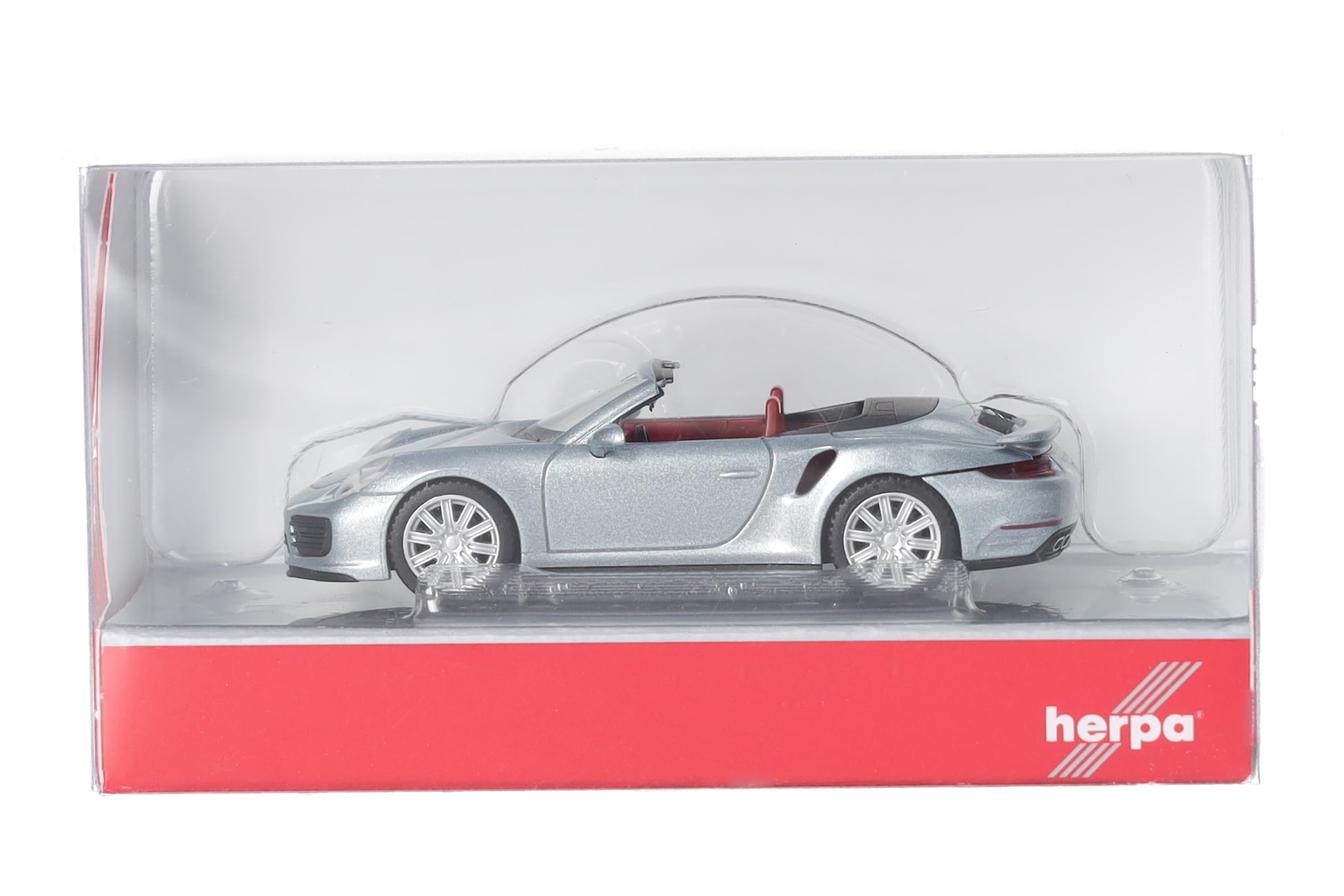 herpa-porsche-911-991-turbo-cabrio-modellauto-1-87-silber image 5