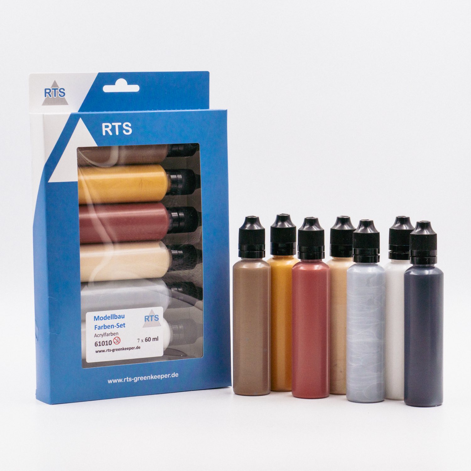 rts-greenkeeper-modellbaufarben-set-acryl-7x60-ml-grau-sand image 1
