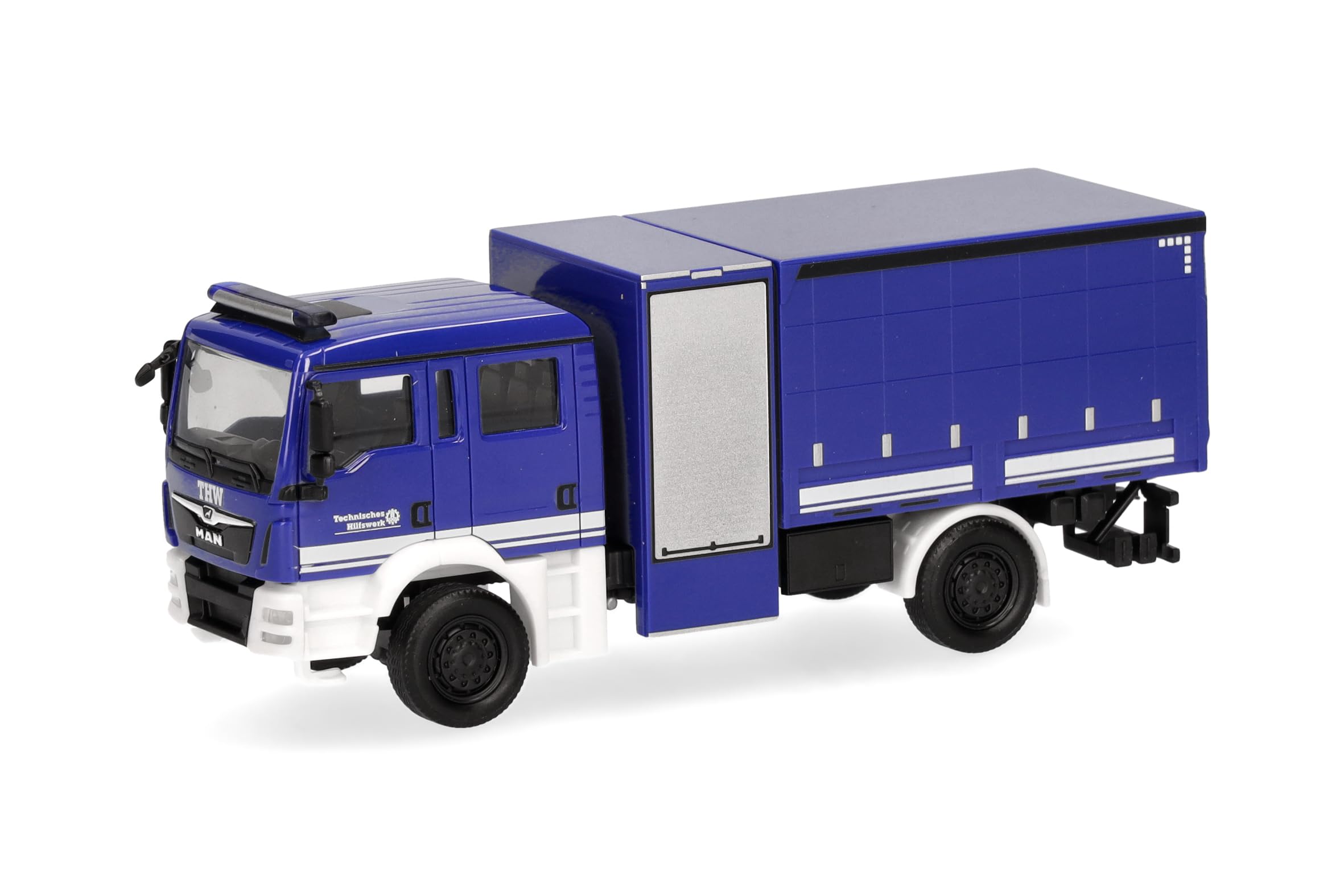 herpa-man-tgm-mehrzweckger-tewagen-plane-thw-lkw-modell-1-87 image 1