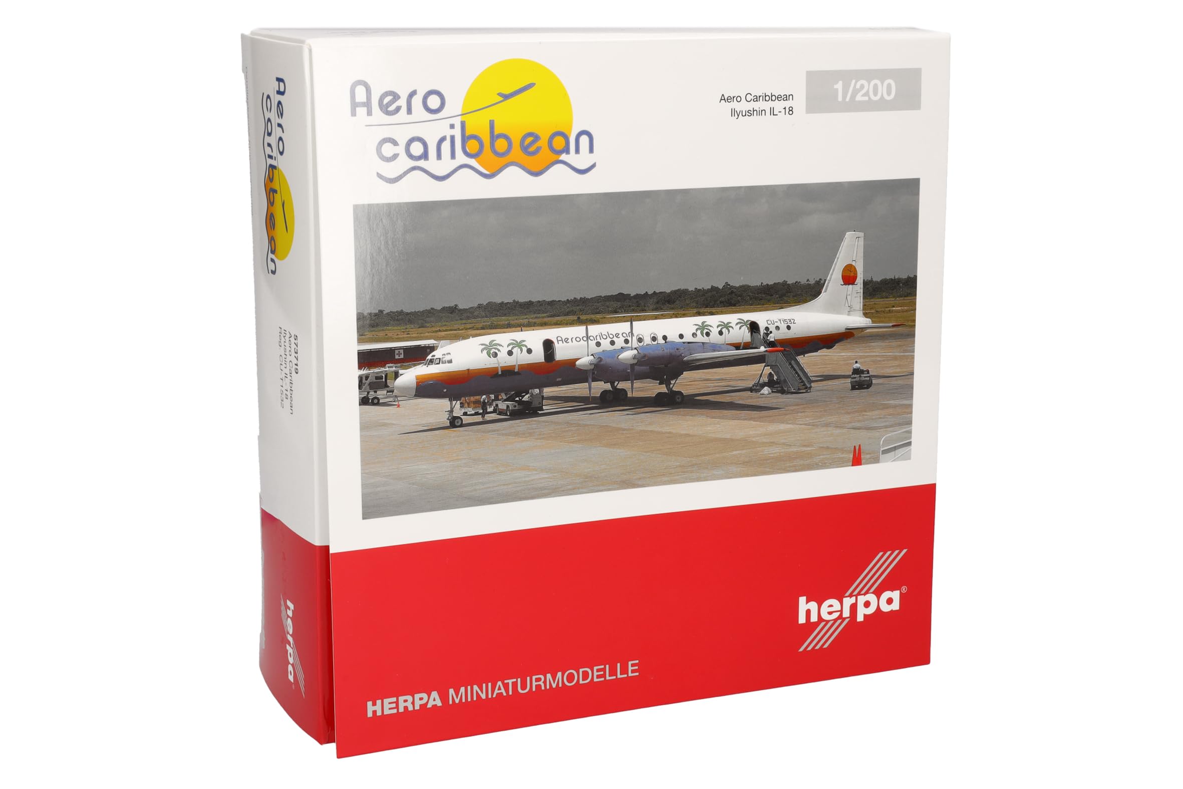 herpa-wings-aero-caribbean-il-18-modellflugzeug-1-200-metall-mit-standfu image 5