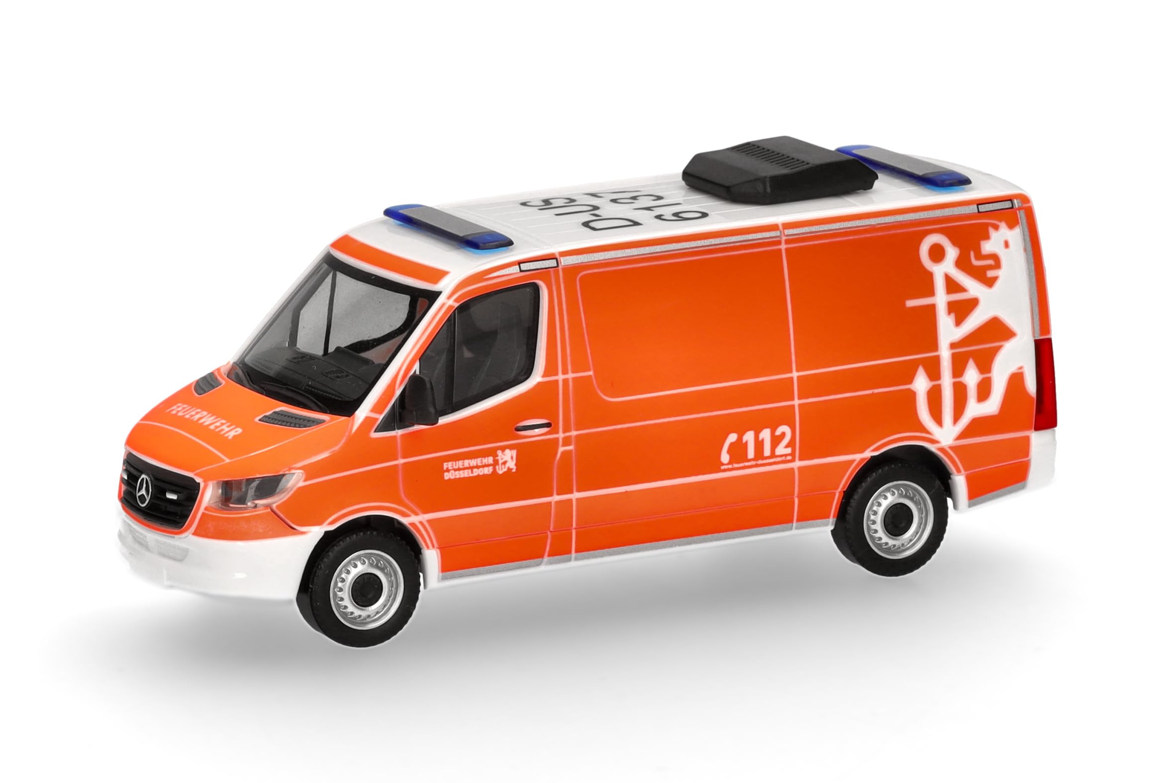 herpa-mercedes-benz-sprinter-18-halbbus-modellauto-feuerwehr-d-sseldorf-1-87 image 1