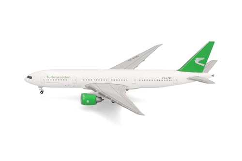 herpa-wings-turkmenistan-b777-200lr-flugzeugmodell-1-500-metall image 8