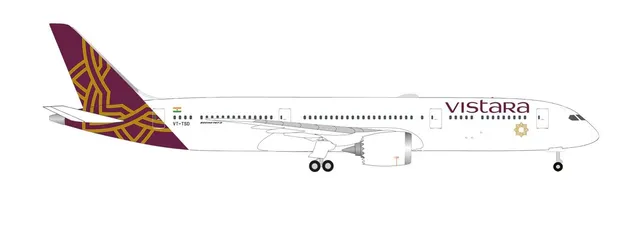 herpa-wings-vistara-boeing-787-9-flugzeugmodell-1-500-vt-tsd-metall image 1
