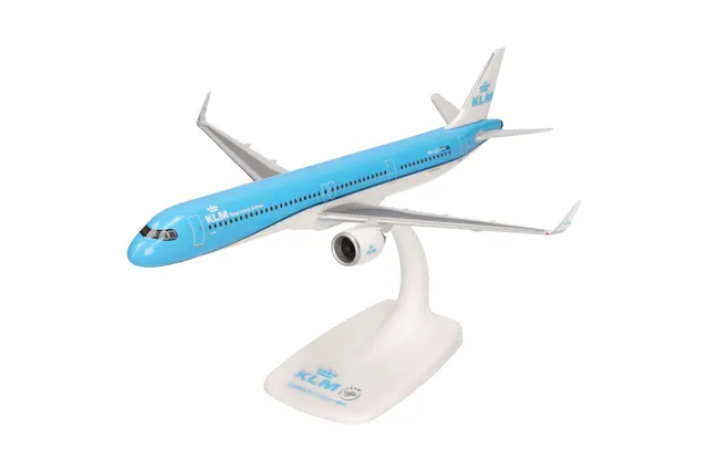 herpa-snapfit-klm-airbus-a321neo-flugzeugmodell-1-200-kunststoff image 1