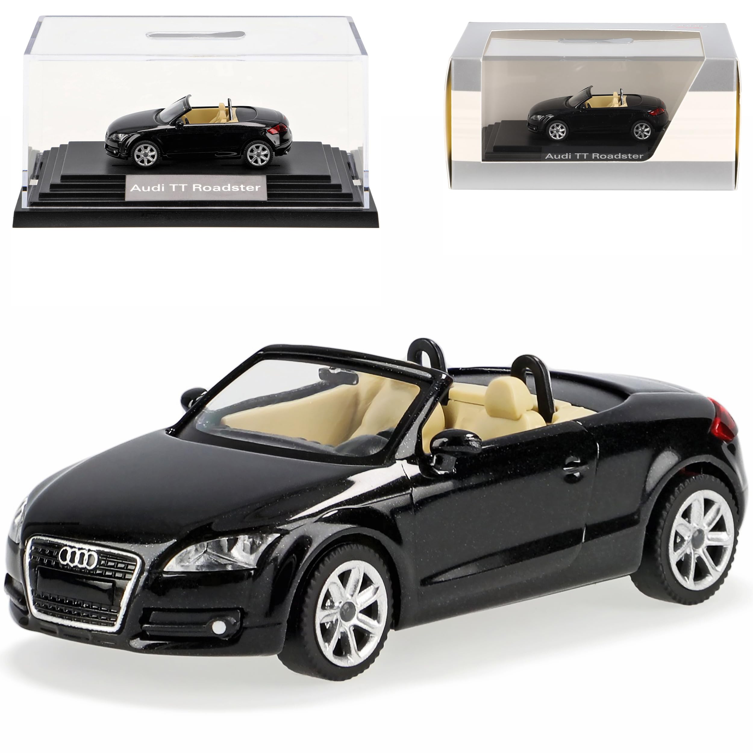 herpa-audi-tt-cabrio-roadster-modellauto-schwarz-1-87 image 1