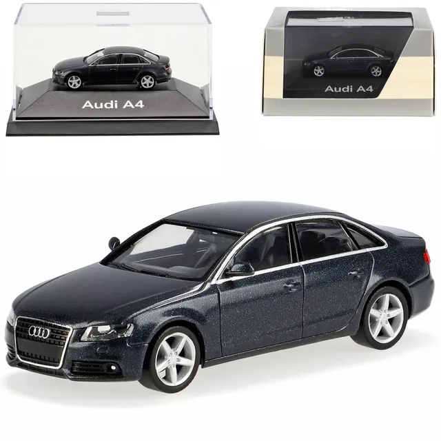 herpa-audi-a4-b8-limousine-meteorgrau-h0-1-87-modellauto image 1