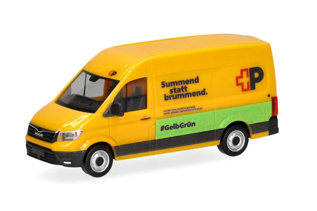 herpa-man-etge-kasten-hochdach-schweizer-post-transporter-modell-1-87 image 1