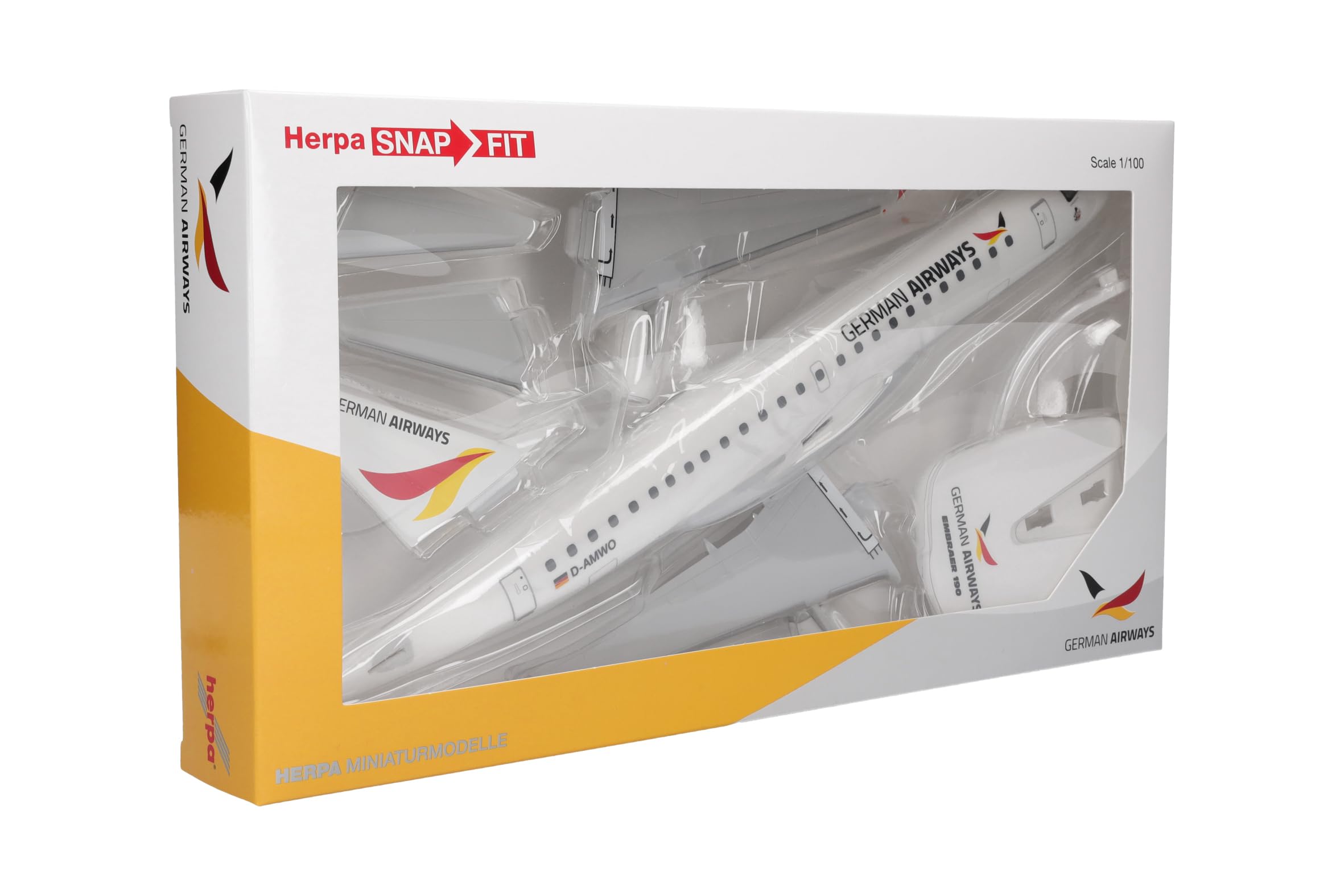 herpa-snapfit-german-airways-embraer-e190-modellflugzeug-1-100 image 6