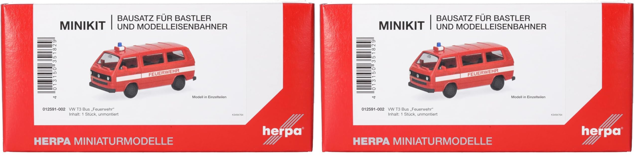 herpa-minikit-vw-t3-bus-feuerwehr-auto-1-87-2-stk image 1