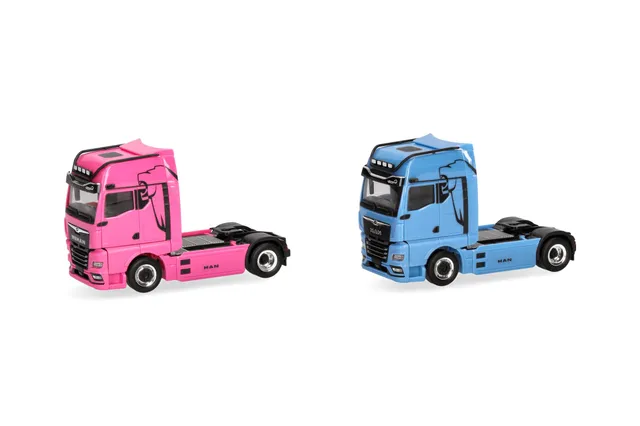 herpa-man-etgx-gx-zugmaschinen-set-1-87-hellblau-pink-h0 image 1