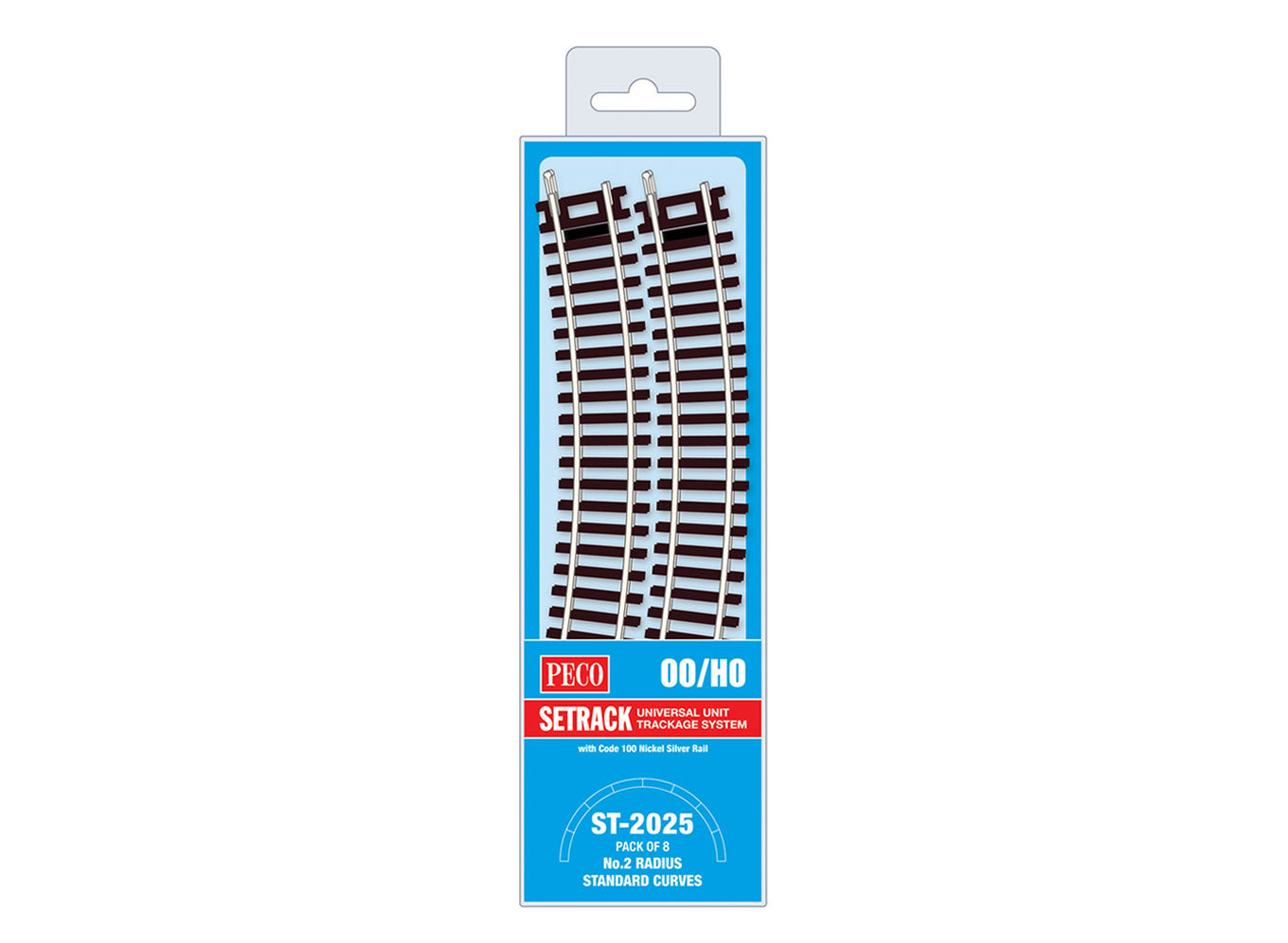 peco-st2025-setrack-gleisbogen-r2-code-100-oo-ho-8er image 1