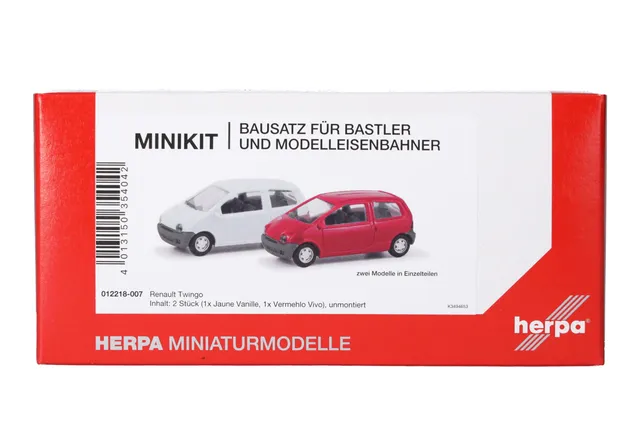 herpa-minikit-renault-twingo-2er-set-bausatz-1-87-rot-gelb image 1