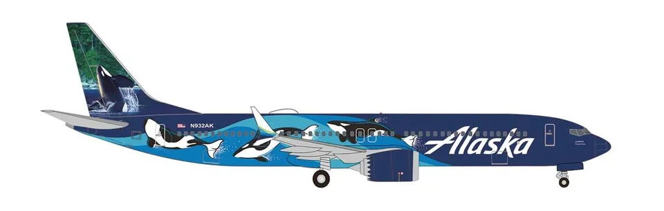 herpa-wings-boeing-737-max-9-flugzeugmodell-1-500-alaska image 1