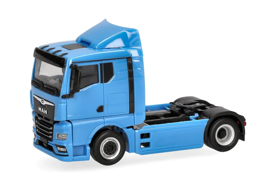 herpa-man-tgx-gn-zugmaschine-lkw-modell-1-87-hellblau image 1