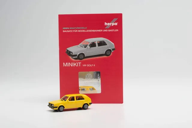 herpa-minikit-vw-golf-ii-modellauto-4-t-rig-verkehrsgelb image 1