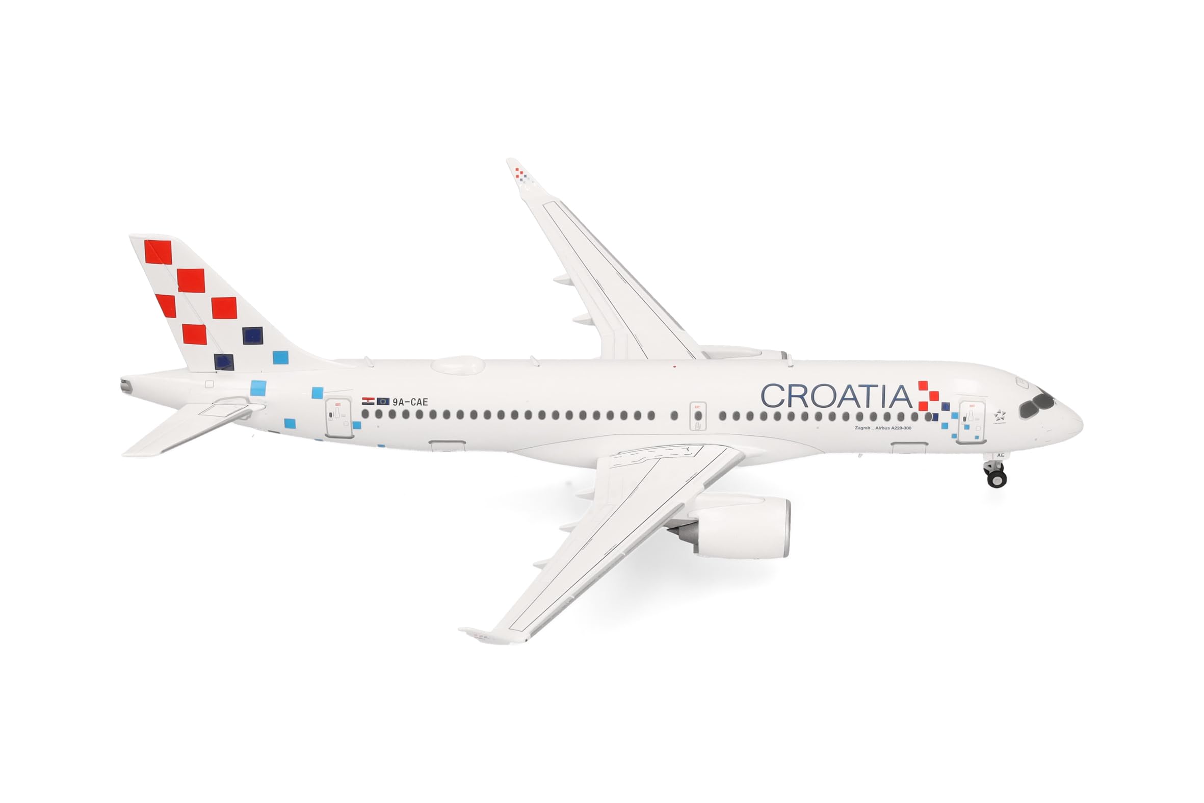 herpa-wings-croatia-a220-300-modellflugzeug-1-200-metall image 1