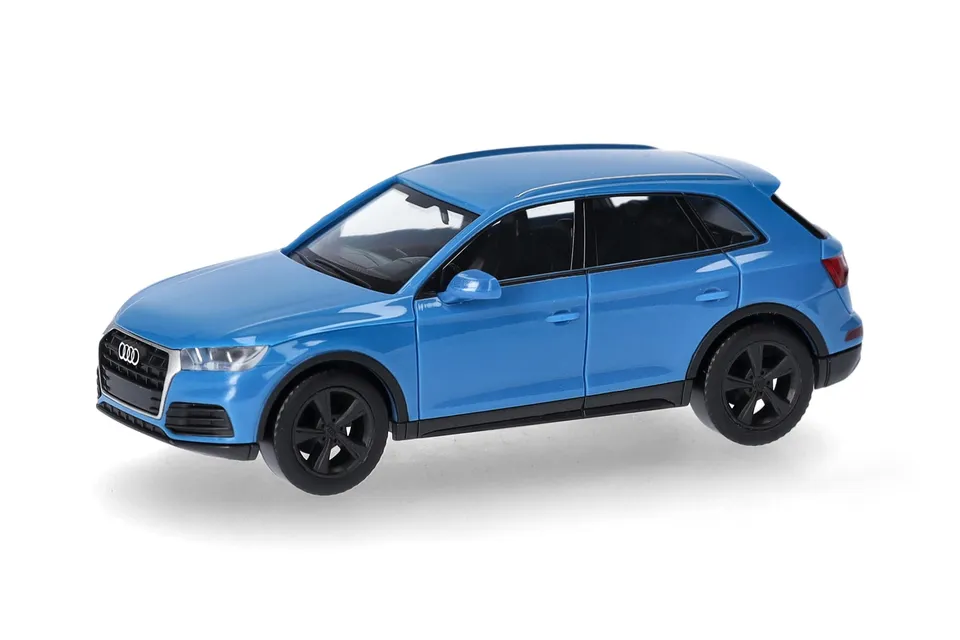 herpa-cars-trucks-audi-q5-modellauto-1-87-turboblau-kunststoff image 1