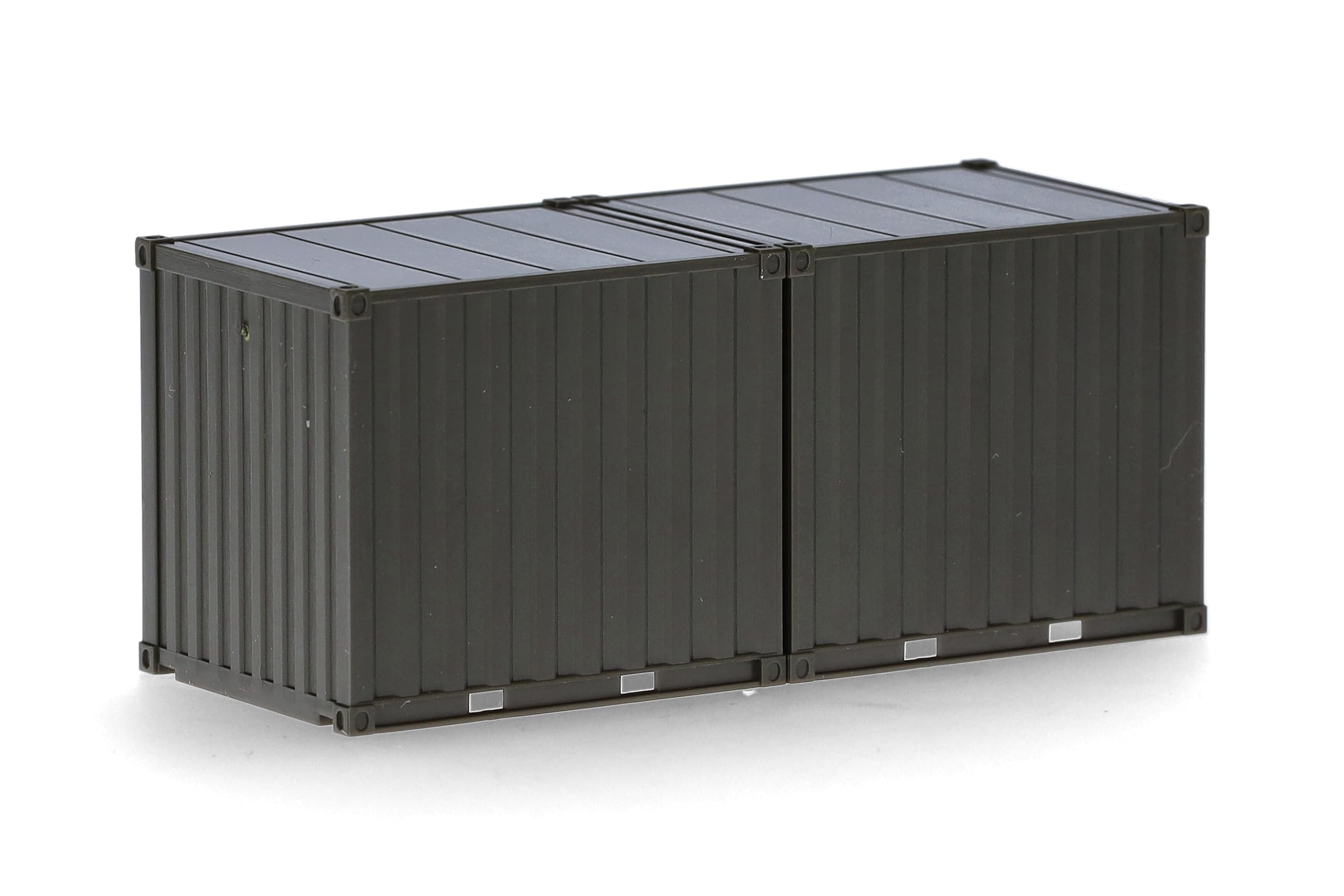 herpa-minitanks-2x-10ft-container-bundeswehr-modell-1-87-bronzegruen image 1