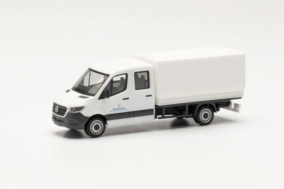herpa-minitanks-mercedes-sprinter-doppelkabine-modellauto-1-87-wei image 1