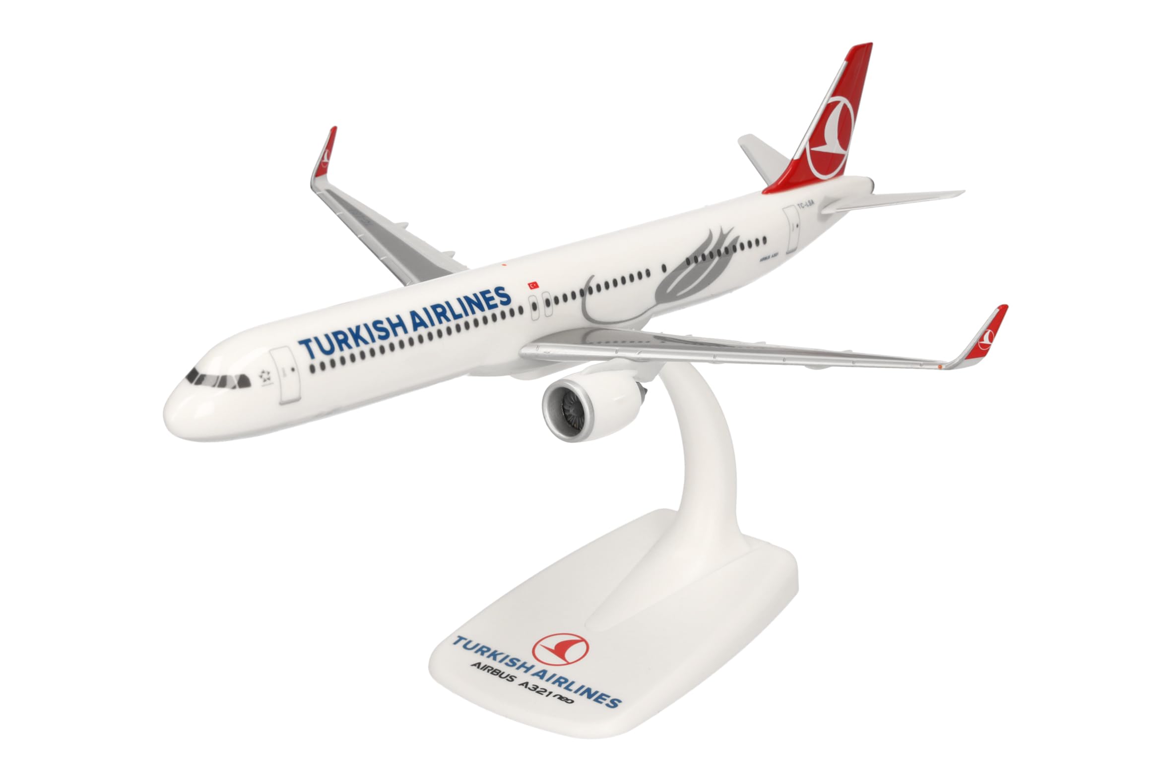 herpa-snapfit-turkish-airlines-a321neo-flugzeugmodell-1-200-kunststoff image 1