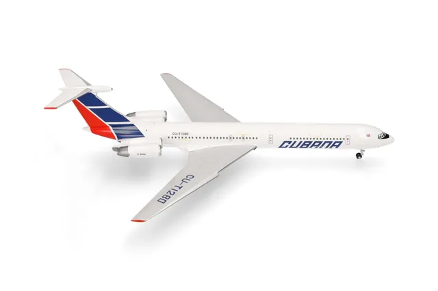 herpa-wings-cubana-il-62m-flugzeugmodell-1-200-metall image 1