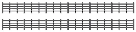 ratio-425-streckenzaun-h0-oo-schwarz-4-reihig image 1