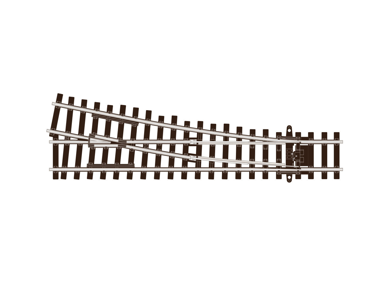peco-streamline-slu1291-weiche-rechts-tt-120-code-55-unifrog image 1