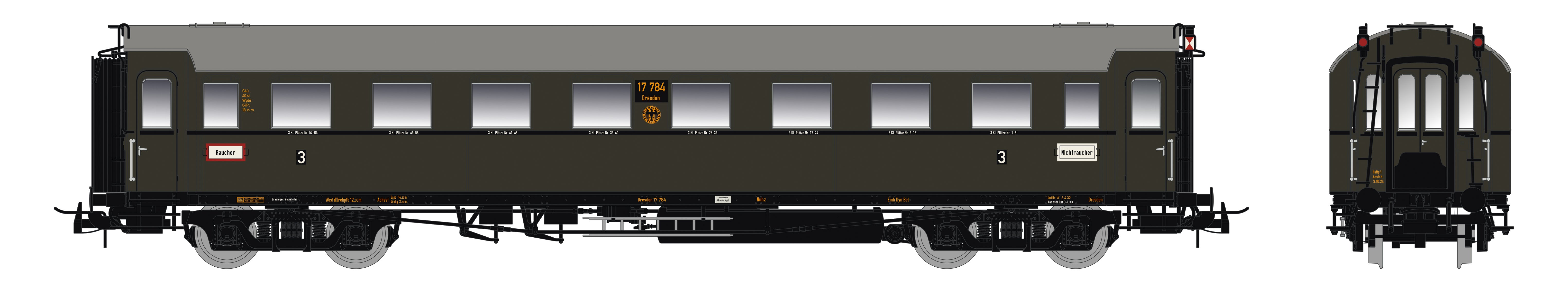 saxonia-personenwagen-87226-c4-sa-07-h0-drg-mit-beleuchtung image 1