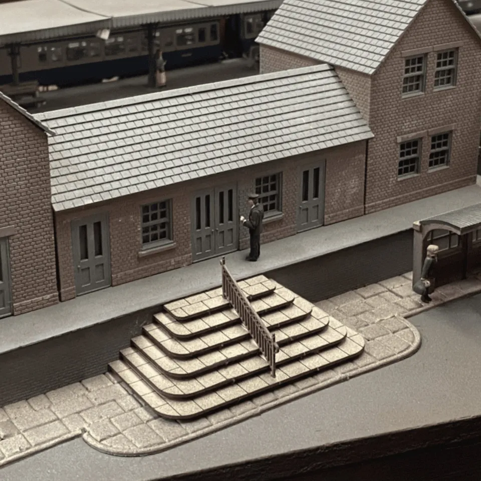 scale-model-scenery-lx333-bahnsteigtreppe-oo-h0-bausatz image 1
