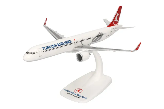 herpa-snapfit-turkish-airlines-a321neo-flugzeugmodell-1-200-kunststoff image 1