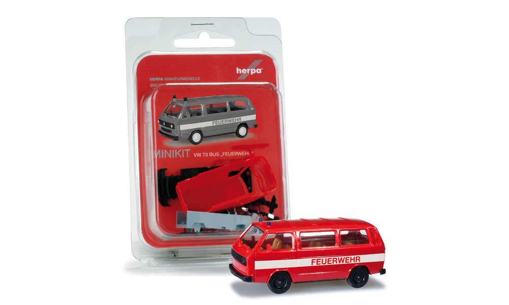 herpa-minikit-vw-t3-bus-feuerwehr-modellauto-1-87-rot-einsatz image 1
